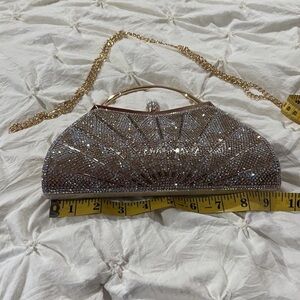 Elegant Gold D’margeaux Evening, Wedding, Prom Style AZ1315A NWT Bag And Chain